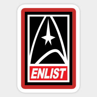 Enlist into Starfleet Sticker